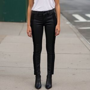 Rag & Bone Split Skinny Ankle Black Jeans Size 26